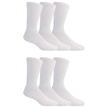 Athletic Works Men's Cotton Crew Socks 6-Pack