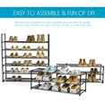 thumbnail image 4 of 6-Tier Stackable Shoe Rack, 30-Pair Entryway Shoe Shelf, Shoes Storage Organizer, Black, 4 of 9
