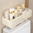 thumbnail image 2 of Bowayaoa Wall-Mounted Mesh Toilet Over Tank Shelf Metal Bathroom Storage Rack Dense Mesh Draining Rack for Shampoo Bottles, Black, 2 of 7