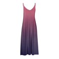 thumbnail image 4 of Tumotour Robes d'Été pour Femmes, Camisole Trapèze Longue et Fluide, Robe Maxi à Col en V Sans Manches à Bretelles Spaghetti, Robe Soleil Évasée à Volants Bohème Imprimée pour Plage, Sorties, Fête, Rendez-Vous, Vacances, 4 of 4