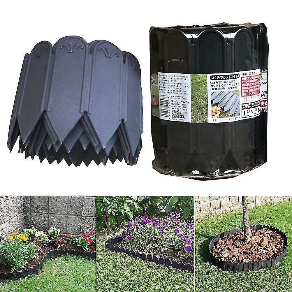 Flexible Garden Edging, Custom Design Edging 3Meters Black PP Material Landscape Border Edging For Vegetable Garden Flower Beds Lawn Areas