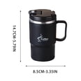 thumbnail image 2 of Stainless Steel Mug With Handle And Lid 550 ml Double-Walled Vacuum Insulated For Home Office Water Coffee, 2 of 7