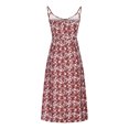 thumbnail image 4 of drppepioner Robe d'Été pour Femme Mode Camis Sans Manches à Col en V Combinaison à Imprimé Floral Robe Fendue de Plage, 4 of 7