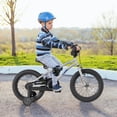thumbnail image 2 of Costway 16-Inch Kid's Bike for 4-7 Years Old with Adjustable Saddle & Anti-slip Handlebar Silver, 2 of 10