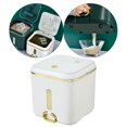 thumbnail image 2 of GUOOL Airtight Rice Storage Container Food Container Bin Perfect for Rice Flour Cereal White L, 2 of 9