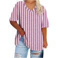 thumbnail image 1 of Birdeem Blouses pour Femmes T-Shirt d'Été Imprimé à Manches Courtes Col en V Surdimensionné pour Femmes, 1 of 1