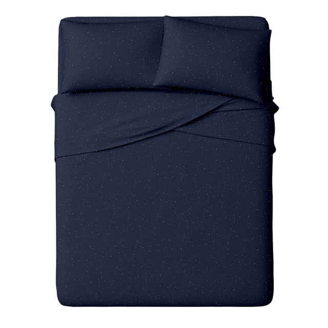 Mainstays Kids 220TC Cotton Dark Star Double, 4 Piece Sheet Set