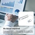 thumbnail image 3 of Répartiteur USB pour Ordinateur Portable, Répartiteur de Station d'Accueil; Convertisseur de Lecteur de Carte USB en Alliage, Accessoire d'Ordinateur 1-drag-4, USB 3.0, Argent, 3 of 9