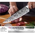 thumbnail image 4 of Akatsuki Kitchen Knife Forged Damascus Steel Japanese Chef Knife for Slicing Cutter with Easy-Grip Resin Handle and Gift for Chef's Giftcase, 4 of 5