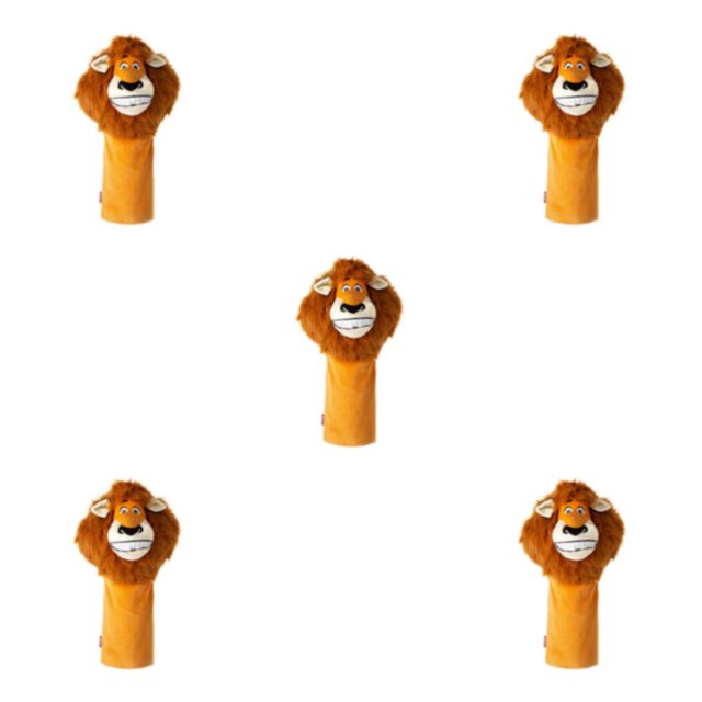 Maytalsory Animal Lion Shaped Golf Headcover Club Driver Cover Protect Golfer Accessory Style A 5Set