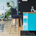 thumbnail image 2 of PiccoCasa Stretch Spandex Bar Stool Cover for Short Back Chair Dark Blue 1, 2 of 8