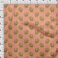 thumbnail image 3 of oneOone Silk Tabby Fabric Peacock Block Printed Fabric 1 Yard 42 Inch Wide, 3 of 4