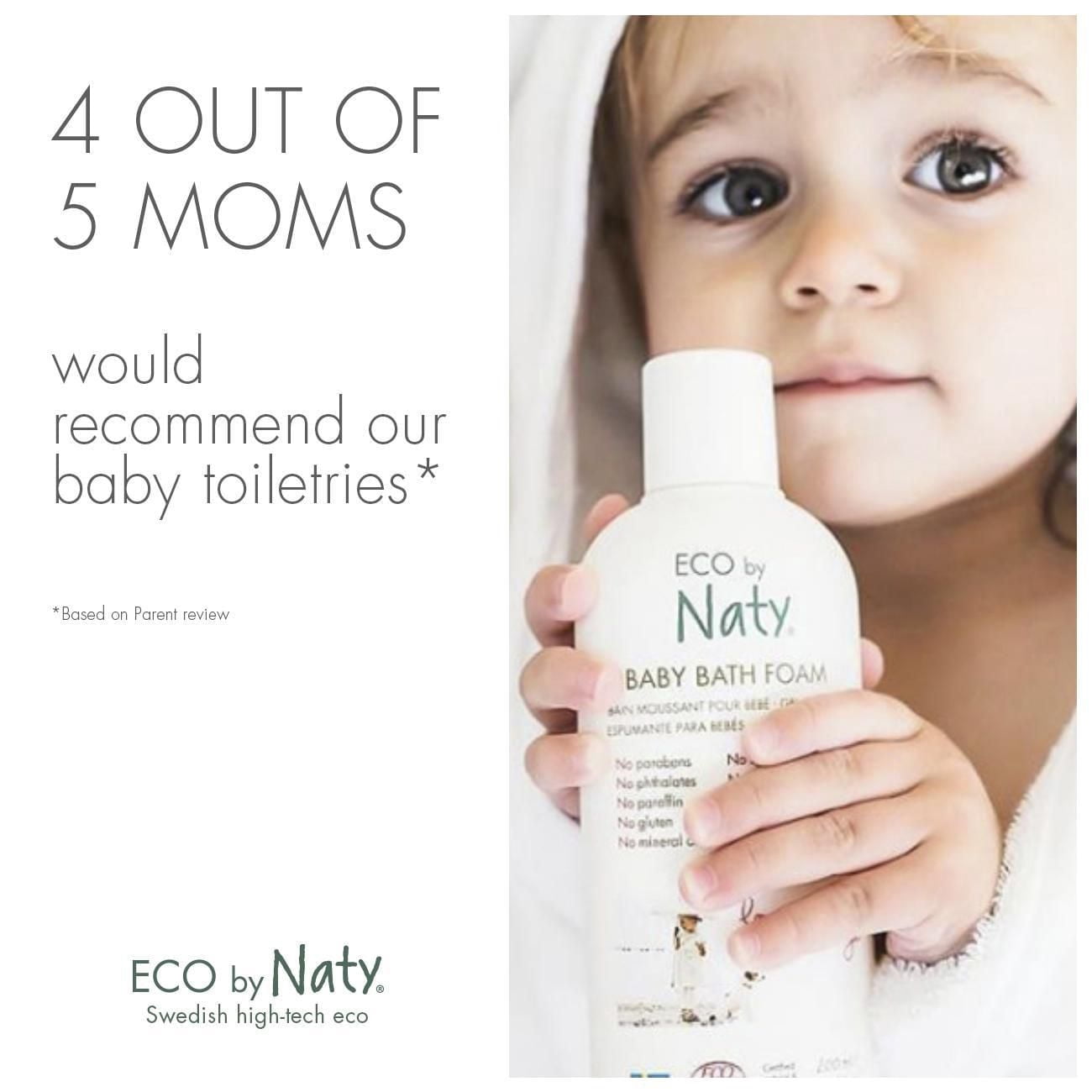 Eco by Naty Ecocert Certified Gentle Baby Body Lotion for Sensitive Skin with Organic & Natural Ingredients - Free from Nasty Chemicals, 6 x 6.7 Fl. Ounce