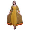 thumbnail image 1 of Bimba Robe Anarkali Imprimée pour Femmes Kurti Indienne Sans Manches Kurta Évasée, 1 of 6