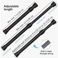 thumbnail image 3 of HLONK 2 Pack Curtain Rod Adjustable 12-20 Inches，5/8” Diameter， White，Small Short Expandable Spring Loaded Tension Rods For Window  Bathroom  Cupboard Kitchen, 3 of 7