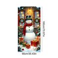 thumbnail image 3 of Uuiauoio Rideau de Porte de Noël Décoration de Vacances avec Design en Polyester pour Porte et Mur Intérieur Extérieur Décoration de Fête de Noël Fête à la Maison, 3 of 7