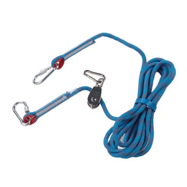 Câble d'Attache pour Chien, Câble Réfléchissant à Poulie Rotative à 360 Degrés, Longueur de 16,4 Pieds pour Laisse Extérieure de Camping pour Animaux de Compagnie