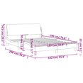 thumbnail image 4 of vidaXL Bed Frame with Headboard Dark Grey 137x190 cm Velvet, 4 of 5