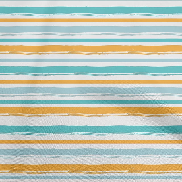 oneOone Coton Flex Bleu Turquoise Tissu à Rayures Matière de Robe Tissu Imprimé Tissu au Mètre 40 Pouces de Large