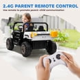 thumbnail image 4 of Aosom 2 Seater Ride on Car, 12V 7AH Ride on Dump Truck Kids UTV, White, 4 of 10