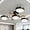 black, variant on EDHITNR Modern Semi Flush Mount Ceiling Light Nordics Wood Chandelier with Circular Acrylic LED Shade, 3 Color Dimmable Ceiling Light Fixture for Living Room Bedroom Dining Room Kitchen Hallway