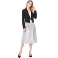 thumbnail image 3 of INSPIRE CHIC Veste Blazer Courte Sans Col pour Femme, de Travail/bureau/affaires Décontracté, 3 of 6