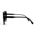 thumbnail image 4 of Womens Oversize 90s Designer Rectangle Butterfly Plastic Sunglasses Black Smoke, 4 of 4
