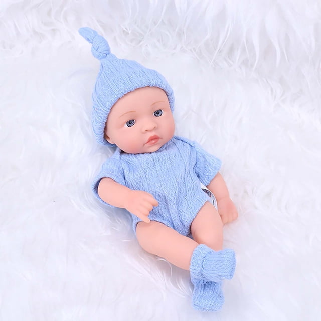 EGNMCR Room Decor, Home Decor, Wall Decor 7.48 Inch Soft Newborn Baby Dolls Vinyl Baby Dolls With Clothes Set Including Pacifier Realistic Doll Look Real Doll Doll