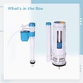 thumbnail image 5 of Toilet Tank Repair Kit with Dual Flush Valve and Fill Valve, Universal Toilet Parts Replacement Set with Chrome Push Button, Complete Flush System for Bathroom Renovation, 5 of 5