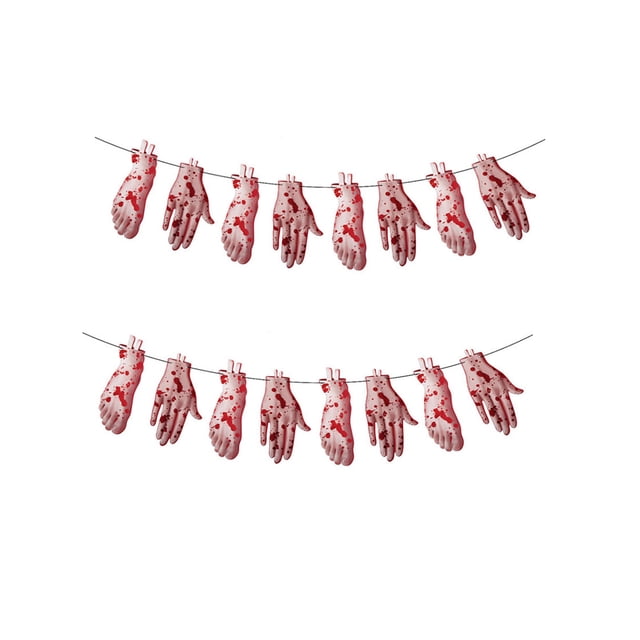 YSTIANN 2Set Halloween Party Decor, Horror-Themed Banner with Hanging Ribbon - Spooky Photo Backdrop for Indoor & Outdoor Halloween Decorations, Haunted House & Yard Displays WJ85-5495