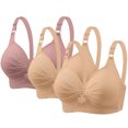 thumbnail image 2 of Bras for Women, 3PCS Womans Printing Gathered Together Large Size Daily Bra Underwear No Rims, 2 of 9