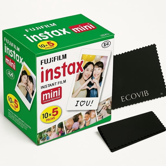 5 X Fujifilm Instax Mini Film Paquet Simple 10 Feuilles par Paquet