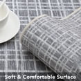 thumbnail image 4 of Washable Rug Non Slip Modern Checkered Rug Soft Faux Wool Floor Carpet Indoor Contemporary Plaid Print Rug Non Shedding Throw Carpet for Bedroom Living Room Dining Room Office, 4 of 8