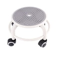 thumbnail image 2 of Rolling Low Stool, Universal Wheel Movable Mini Stool, Low Roller  Wheel Stool Chair Leather Little Low Small Stools Shoe Stool for Home Office Sport Fitness, 2 of 7