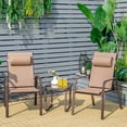 thumbnail image 1 of Gymax 3PCS Outdoor Bistro Set Patio Conversation Set w/ Adjustable Backrest Brown, 1 of 10
