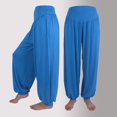 thumbnail image 2 of MIASHUI Plus Size Solid Color Loose Casual Yoga Long Pants Lantern Wide Leg For&nbsp;Comfy&nbsp;Fit Blue,L, 2 of 2