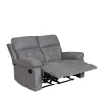 thumbnail image 4 of CORLIVING Oren Fauteuil inclinable manuel d'intérieur rembourré en polyester à 2 places, 4 of 8