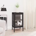 thumbnail image 1 of vidaXL Sideboard Black 38x35x70 cm Steel and Glass, 1 of 5