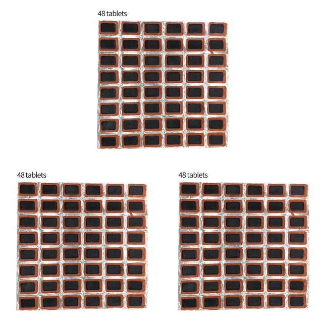 tamizeot 48pcs Tire Repair Patch Professional Bicycle Accessories Cycling Fitting Puncture Repairing Pads Maintenance Tool Square 3Set