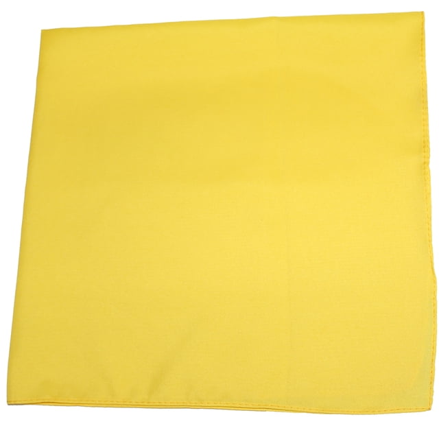Ensemble de 150 Bandanas Unis 100 % Coton - Lot de Gros (Jaune)
