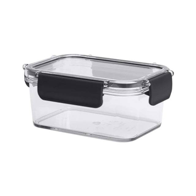 yulier Plastic Food Storage Container with Snap Lids, Clear Rectangle Meal Prep Container, Freezer Airtight Leakproof Food Fresh-Keeping Box for Fruits Vegetables Butter Cheese