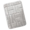 thumbnail image 1 of Clara Clark Bathroom Rugs, Velvet Memory Foam Bath Mat, Ultra Soft Non Slip and Absorbent - Tiled - Small - Silver, 1 of 6