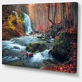 thumbnail image 3 of Designart Automne Montagne Chûte d'Eau Long View Art mural sur toile, 3 of 4