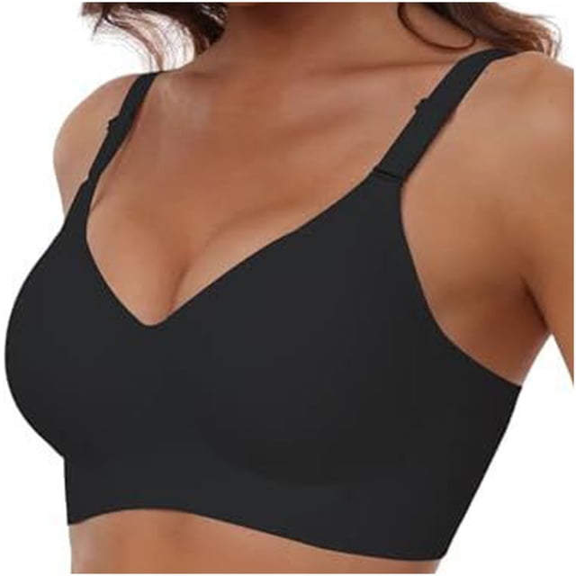 Yuyuzo Womens Wireless Bras Deep V No Underwire Push up Bras Full Coverage Seamless Bralettes