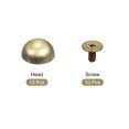 thumbnail image 3 of Unique Bargains 10x6mm Screw Back Rivets Solid Round Head Leather Studs Bronze Tone 10 Pack, 3 of 5