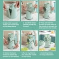 thumbnail image 4 of Grater, Vegetable Grater, Rotary Cheese Grater, Hand Crank, Cheese Shredder with 5 Interchangeable Blades Kitchen with Strong Suction Base for Fruit Vegetables Green, 4 of 6