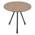 thumbnail image 3 of Folding Camping Round Table, Liftable Aluminum Alloy Portable Picnic Camping Table  Bracket Design Convenient  For Home For RV Equipment Supplies Wood Grain Color, 3 of 8