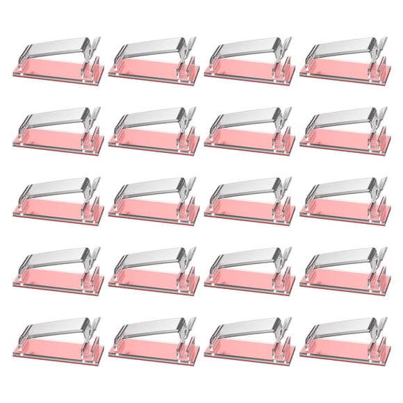 Cable Clips 20-Piece Self-Adhesive Cable Holders Cable Clamps for Home Office