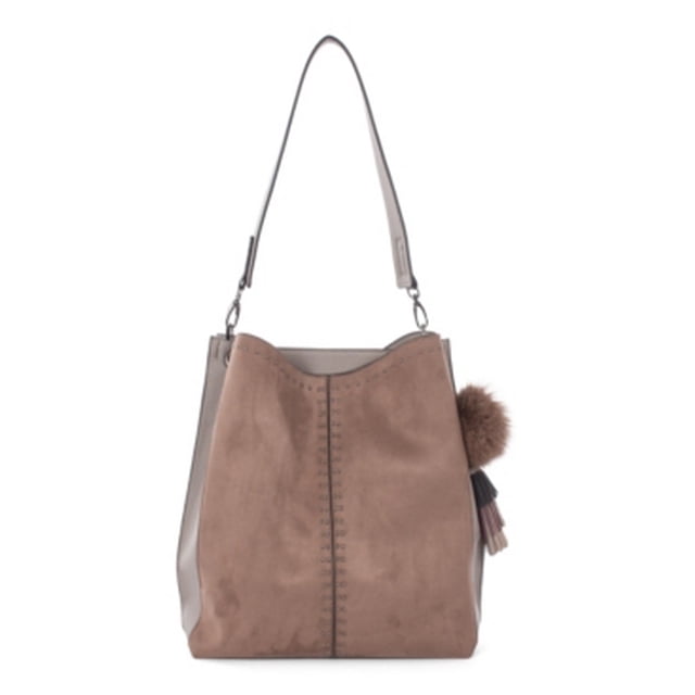 Celine Dion Collection Céline Dion Collection Céline Dion Collection Sac Bandoulière Hobo Harmonie en Matériau Semblable au Suède avec Détails Délicats de Rivets. Doté d'Un Gland Amovible, d'Une Quincaillerie Ton Or et d'Un Intérieur Spacieux avec Doublure en Sergé de polyester. Comprend Deux Poches Ouvertes, une Poche Zippée et une Fermeture à Pression. Dimensions : 10,5 Pouces de Large, 8 Pouces de Haut et 2 Pouces de Profondeur. Livré avec un Sac Anti-Poussière.