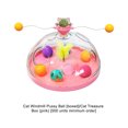 thumbnail image 2 of Xingzhi Cat Toy Interactive Spinning Track Ball Stimulating Game Cats Teasing Treasure Brain Chest Puzzles Pet Training Pink, 2 of 6